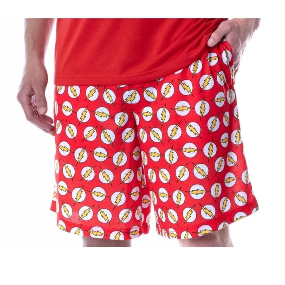 DC Comics Mens' The Flash Logo Pajama Shorts